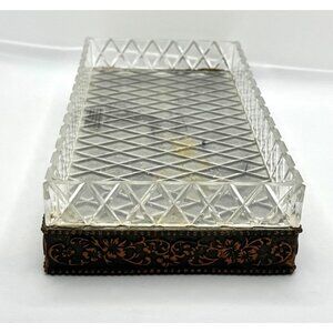 Springs Global Luxury Dark Brown With Bronze Accents Tray Bathroom Decor